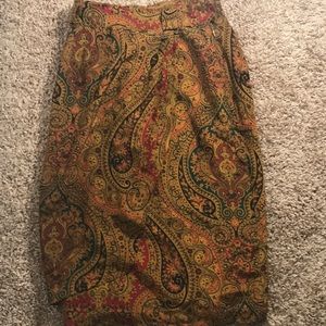 💙💙Silky midi skirt vintage mustard paisley 💙💙